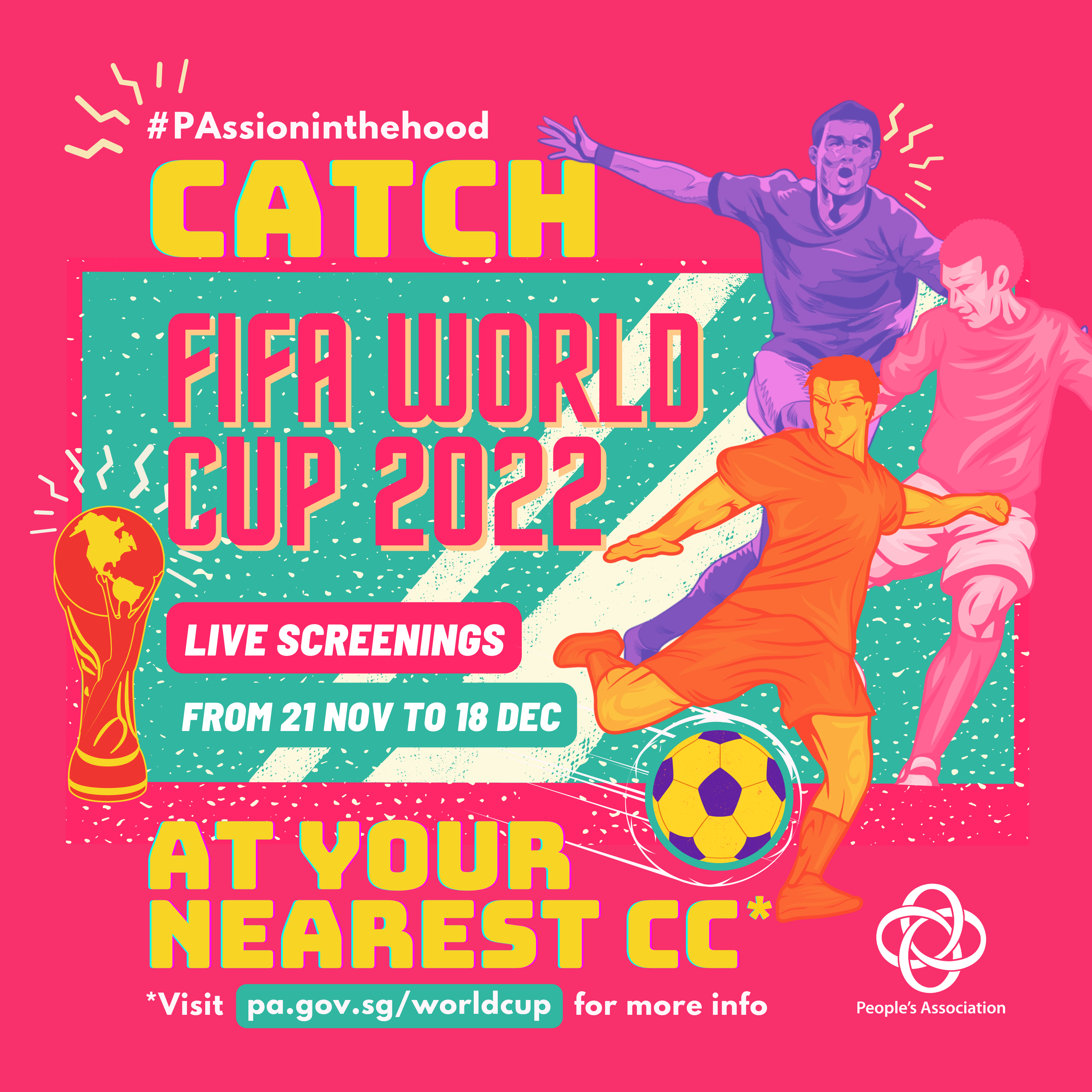 Live screenings of FIFA World Cup 2022 matches at CCs across Singapore