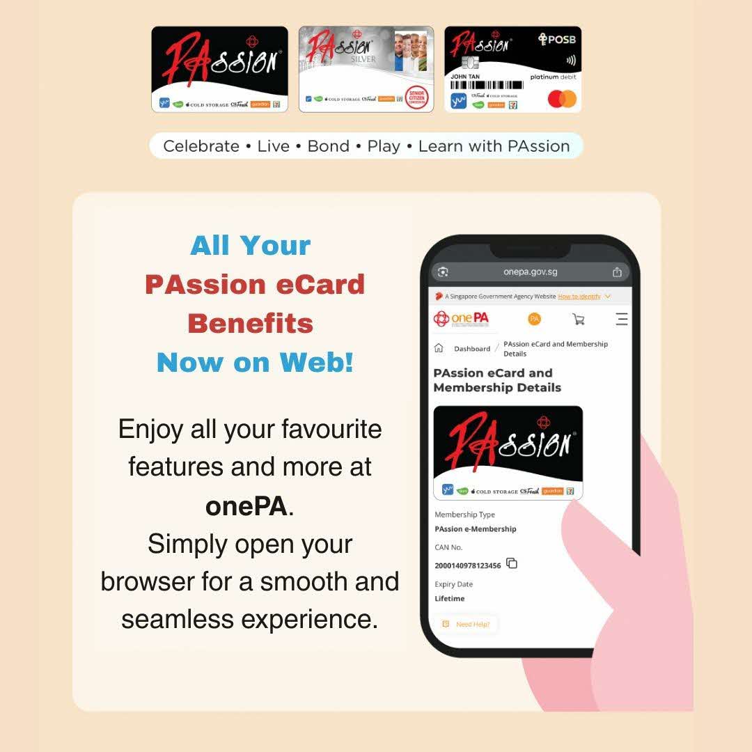 Access PAssion eCard on onePA