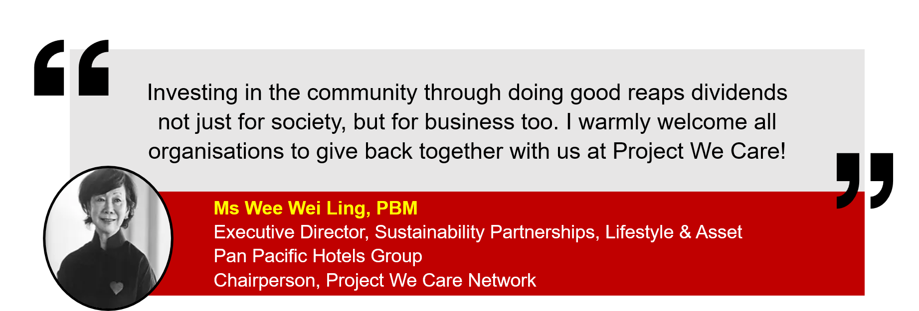 Quote From People's Association CSR Partner